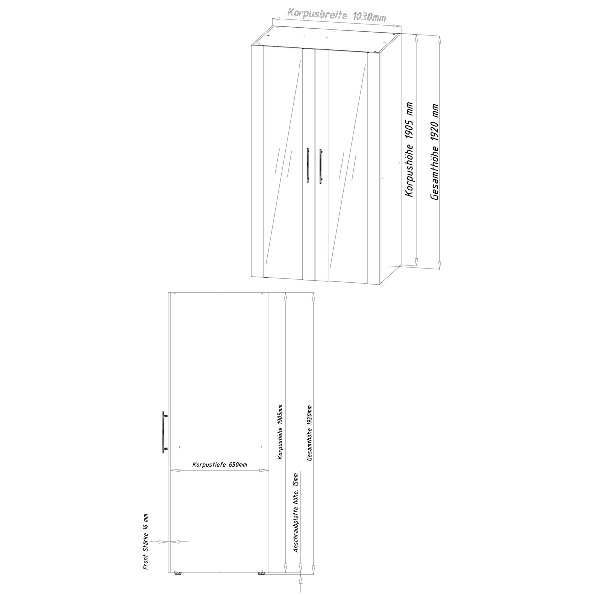 Schrankkueche Eiche saegerau grau SKESG Bild 6