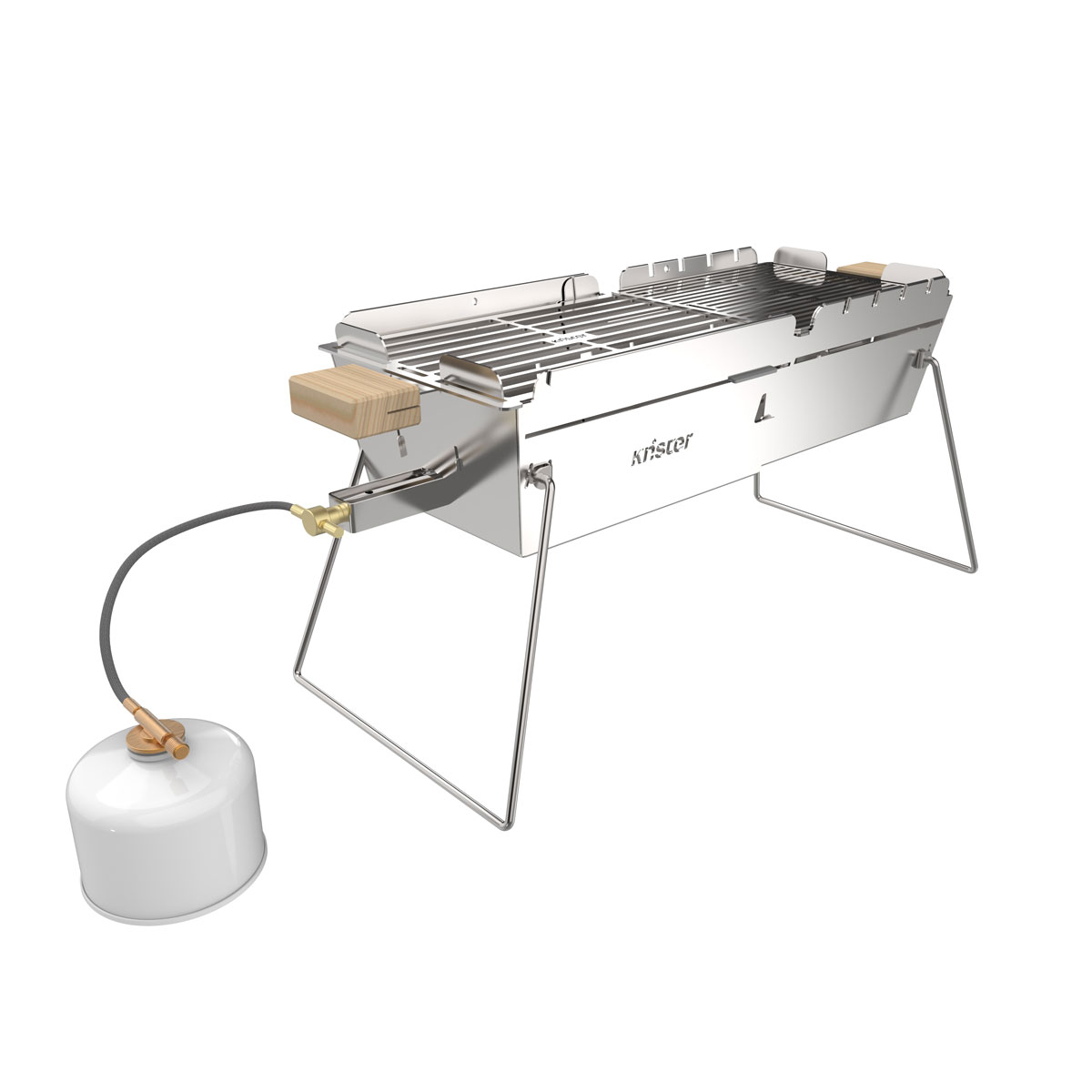 Knister Gasgrill Grillfläche 20 x 28-49 cm auseinanderziehbar Bild 1