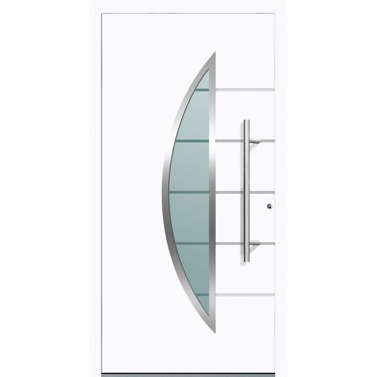 Aluminium Sicherheits-Haustür Sassari Exklusiv 75 mm weiß 100 x 210 cm Anschlag rechts inkl Griffset Bild 1