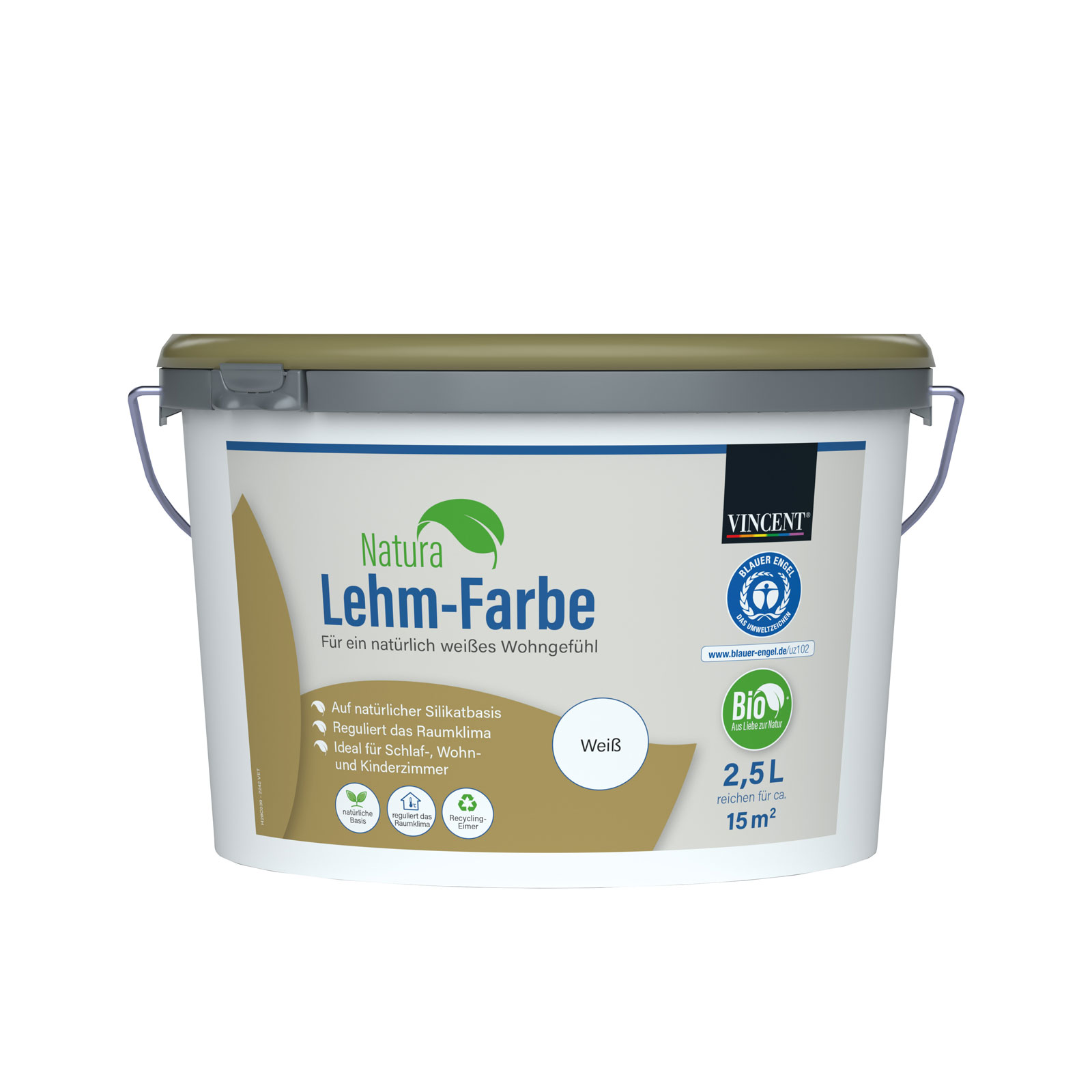 Vincent Wandfarbe Natura Lehm-Farbe 25 l Bild 1