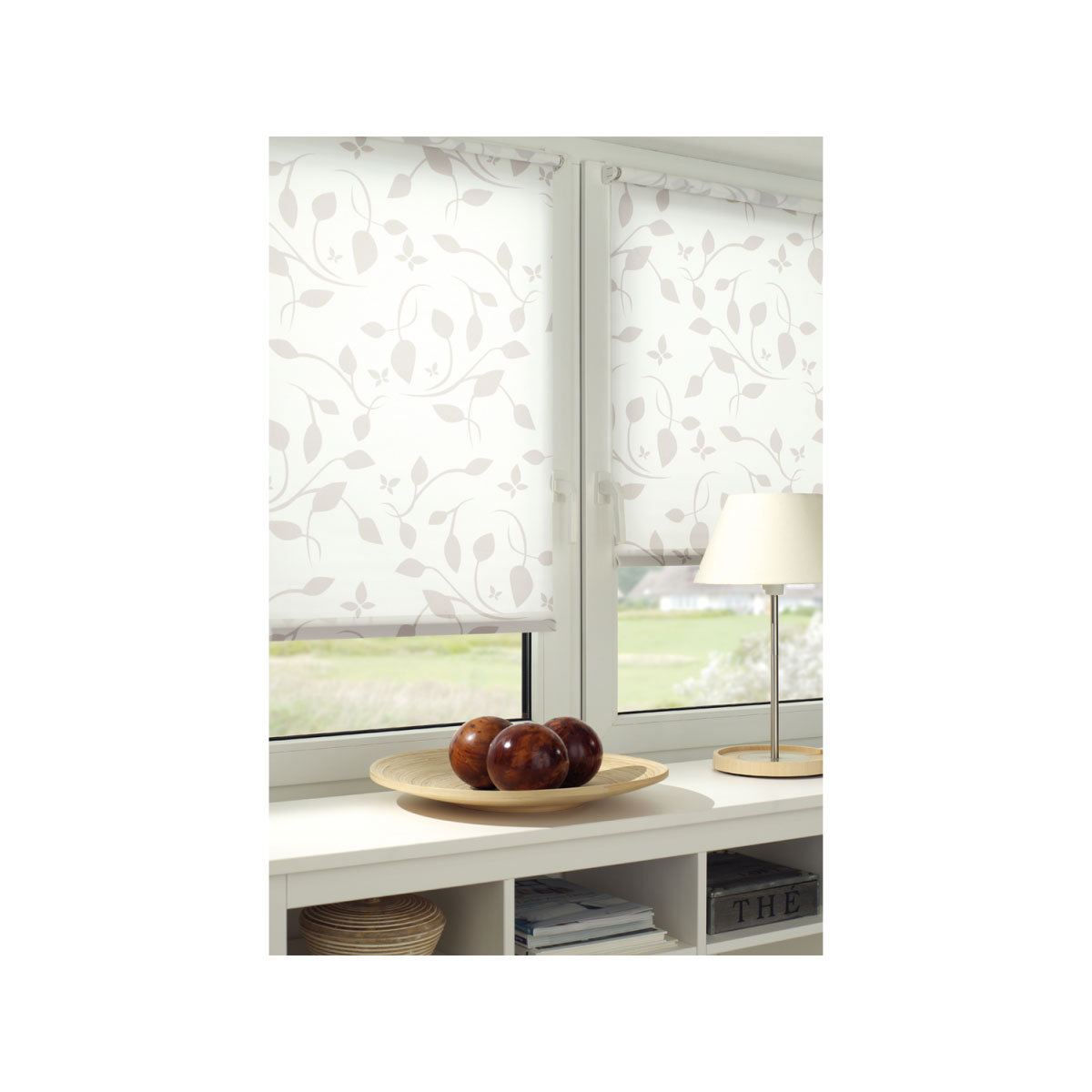 Gardinia Rollo Easyfix Dekor Scandinavian weiß/natur Bild 3