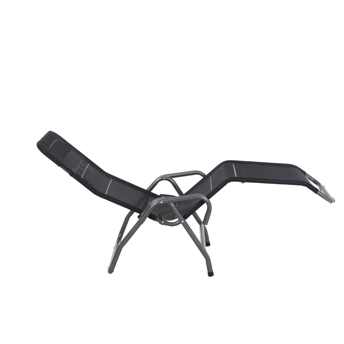 Kippliege Bito 139 x 72 x 118 cm 1-fach verstellbar anthrazit/schwarz Bild 4