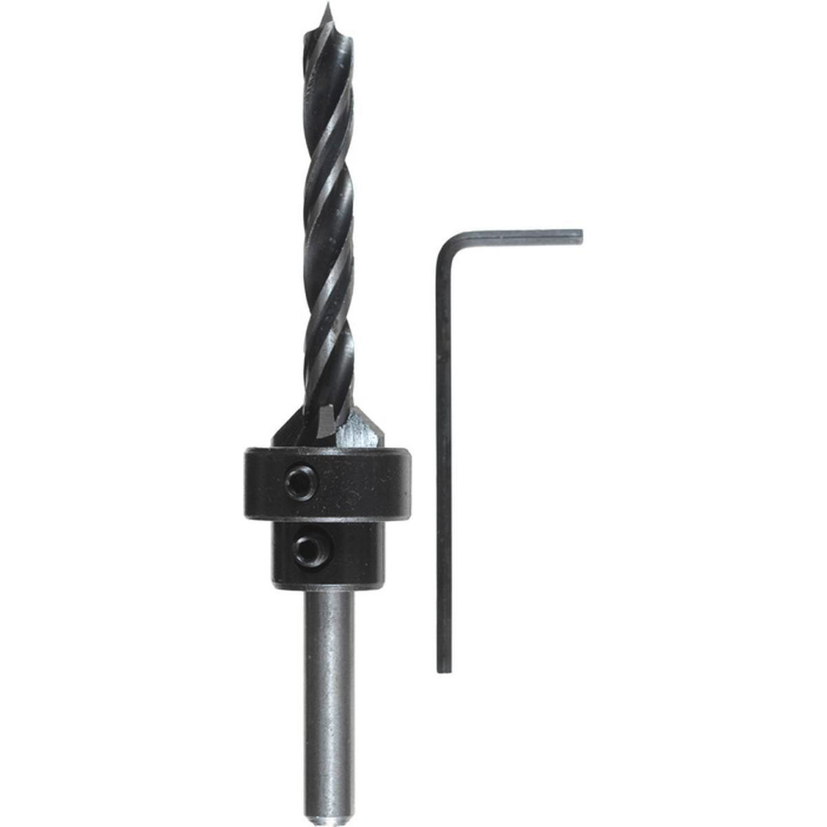 kwb  Holzspiralbohrer-Set mit Aufstecksenker und Tiefenstop 3 teilig Durchmesser 6 mm