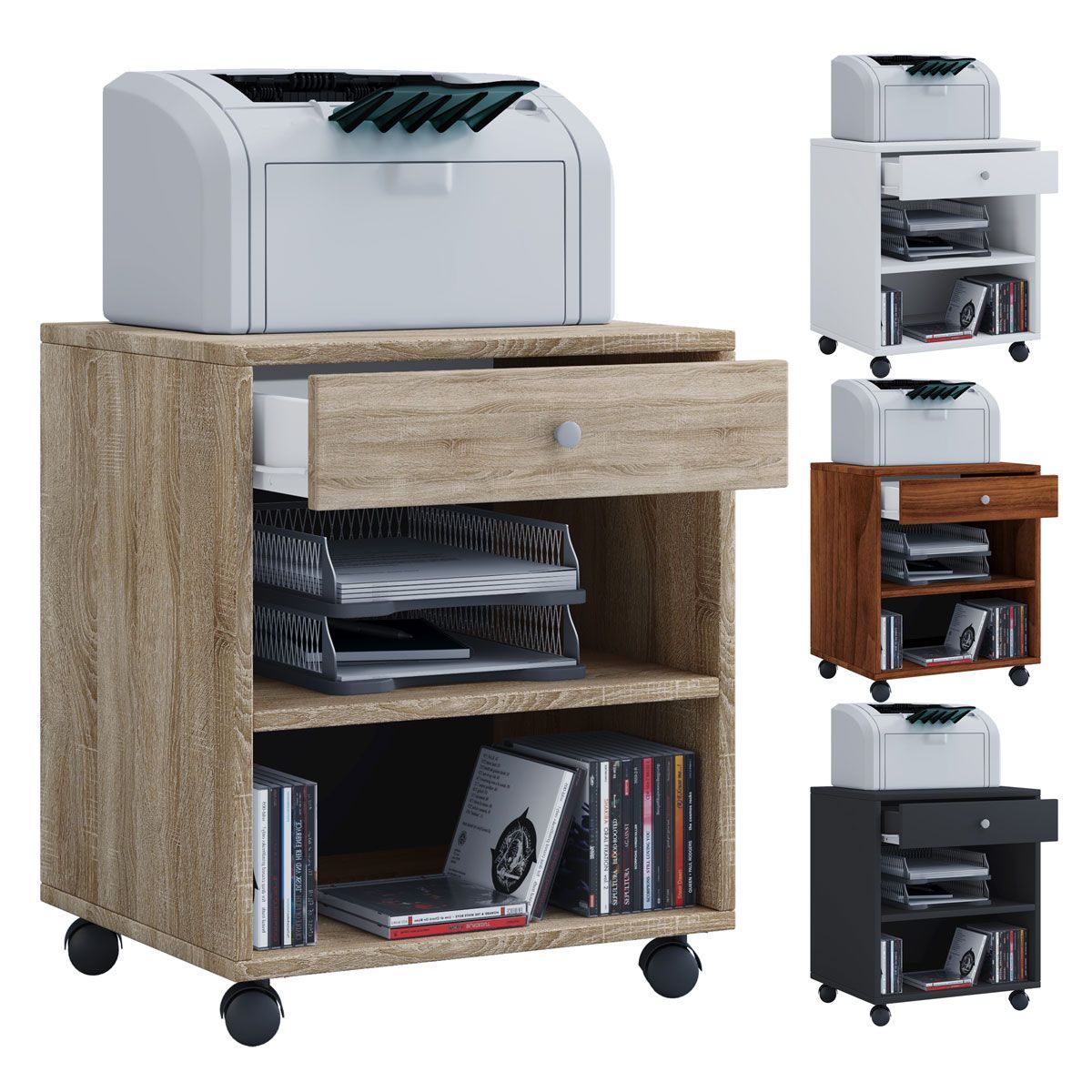 Büro-Rollcontainer Salda braun Bild 3