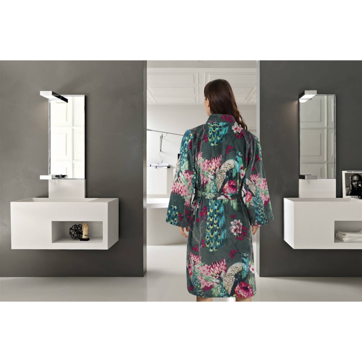 Bademantel Blossom 125 Multi / Grün S Bild 3