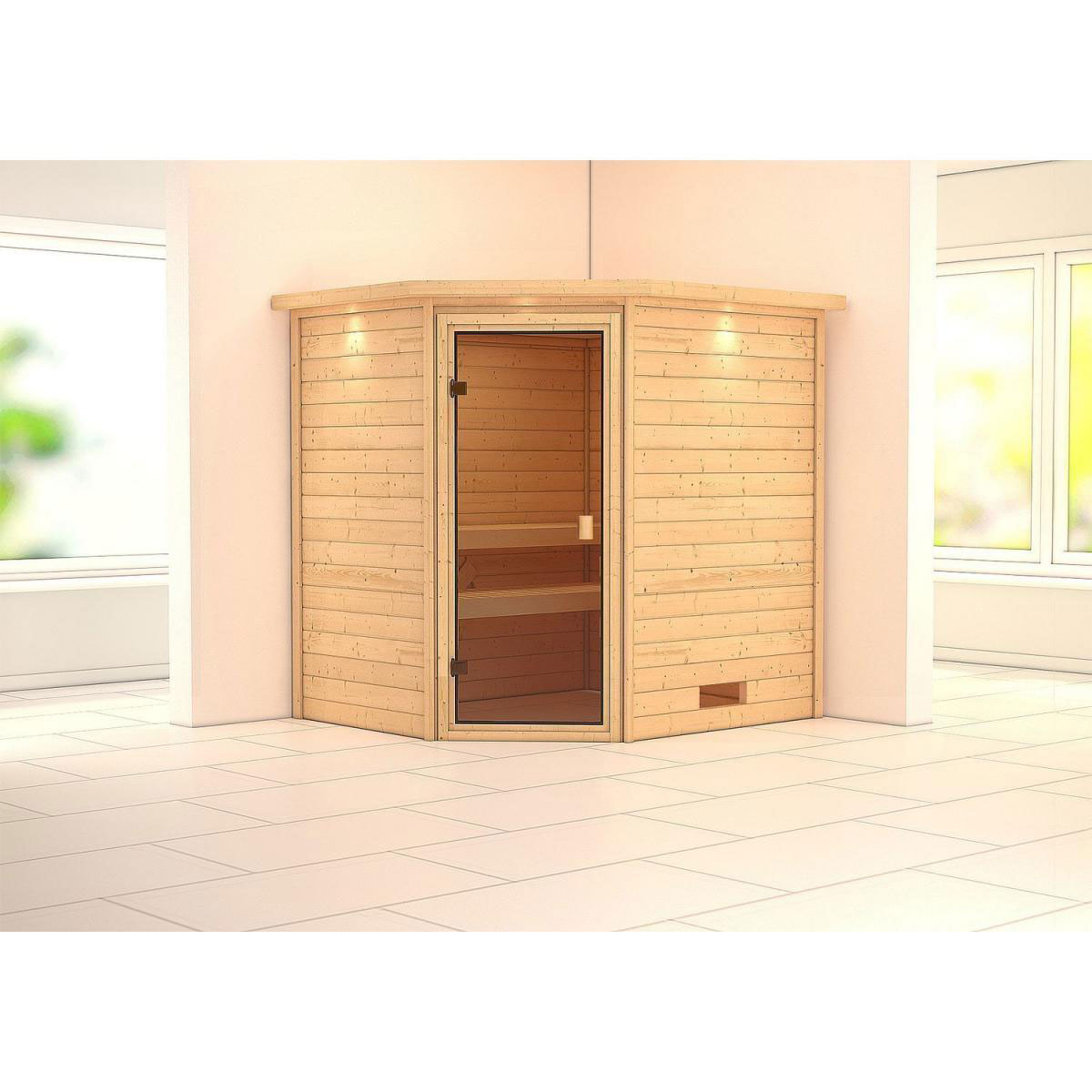 Karibu Systemsauna Mia Eckeinstieg ohne Ofen