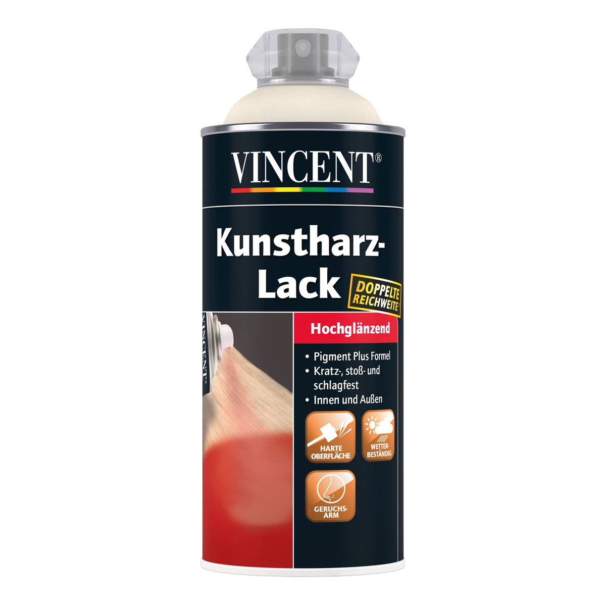 Vincent Kunstharzsprühlack cremeweiß hochglänzend 400 ml