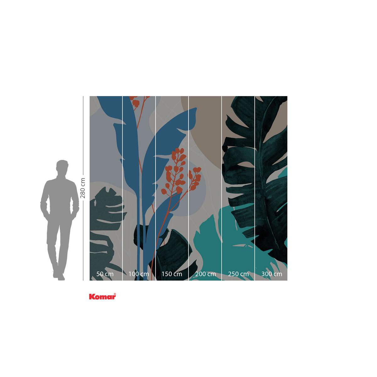 Komar  Vlies Fototapete Tropical Shapes 300x280 cm Bild 3