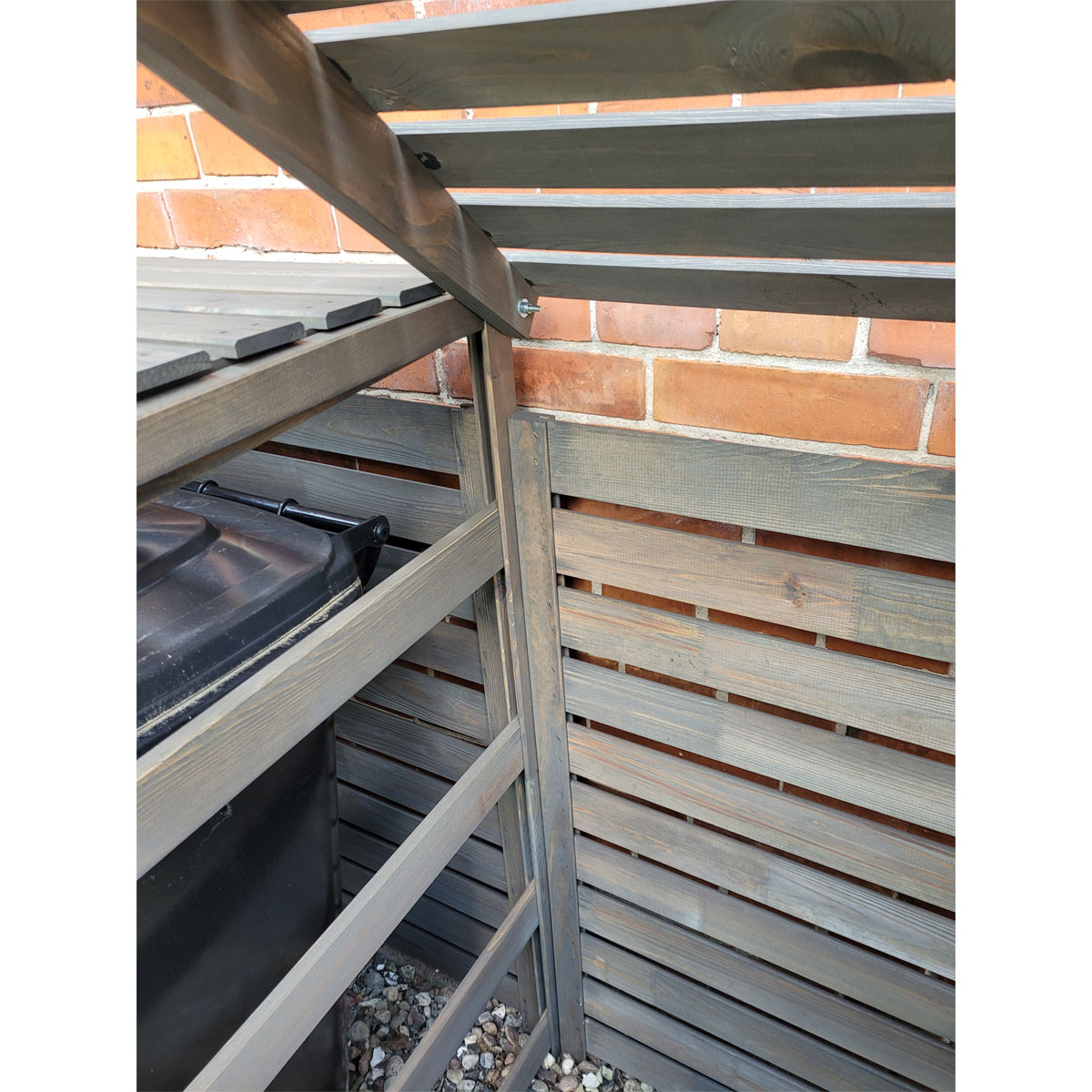 Muelltonnenbox Vario III f. 3 Tonnengrau Bild 4