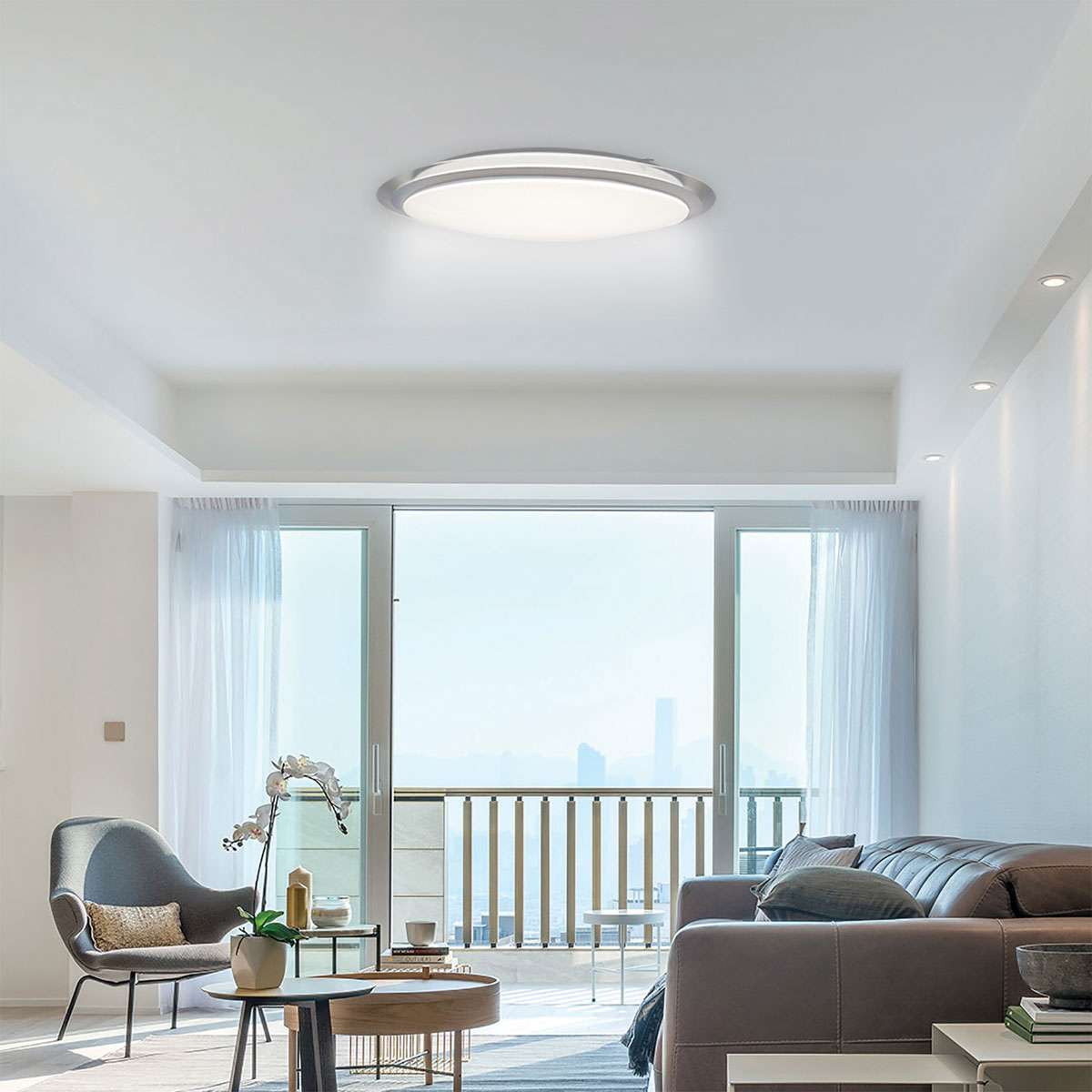 Flector LED-Deckenleuchte Saturn dimmbar weiß Bild 3