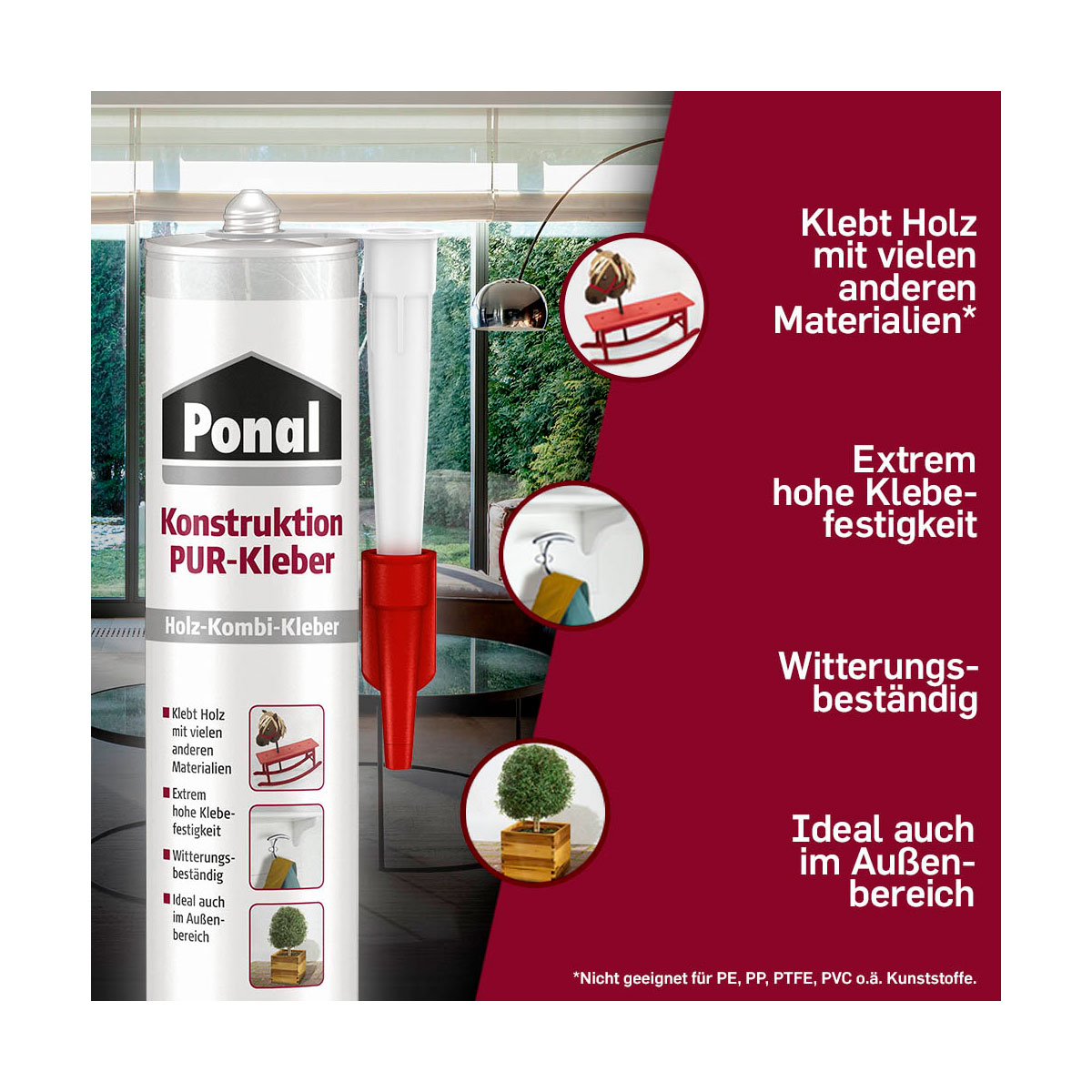 Ponal PU-Kleber Konstruktion PUR-Kleber 530 g