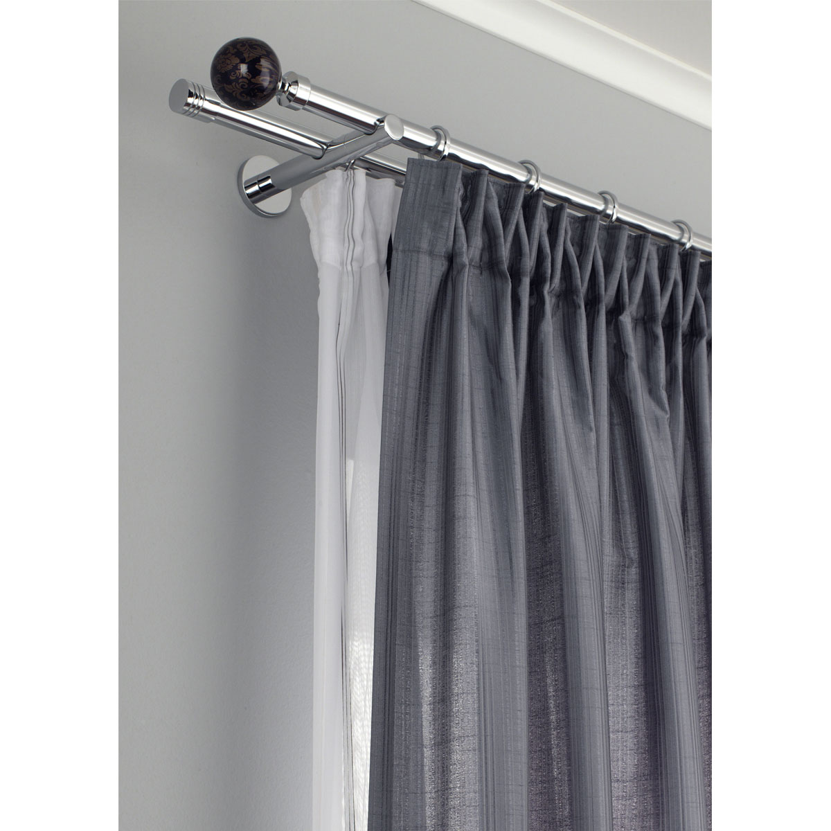 Gardinia Doppelträger Chicago 2 läufig für 20 mm chrom Bild 5