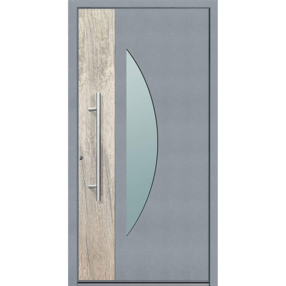 Aluminium Sicherheits-Haustür Modena Superior 60 mm grau 110 x 210 cm Anschlag links inkl Griffset Bild 1