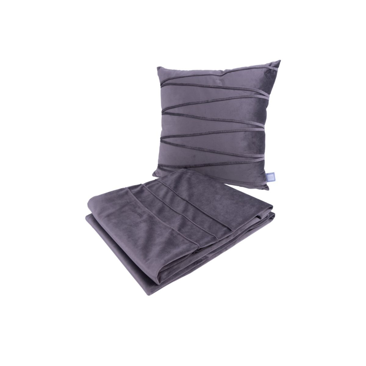 Dekokissen & Decke Paulina 125 2er-Set Graphit