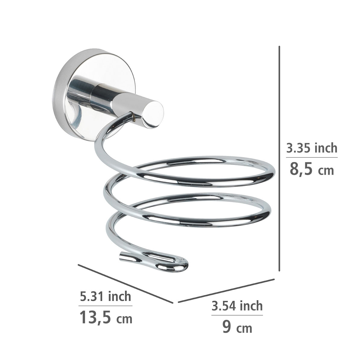 Wenko Haartrocknerhalter Bosio Glänzend Edelstahl Bild 5