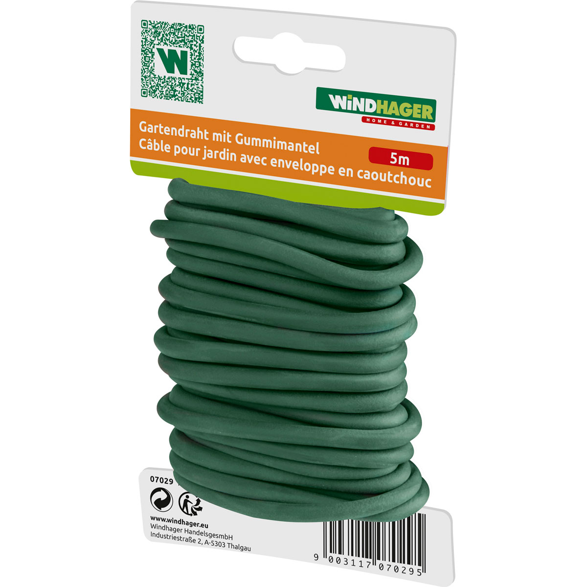 Windhager Gartendraht mit Gummimantel 5 m Bild 1