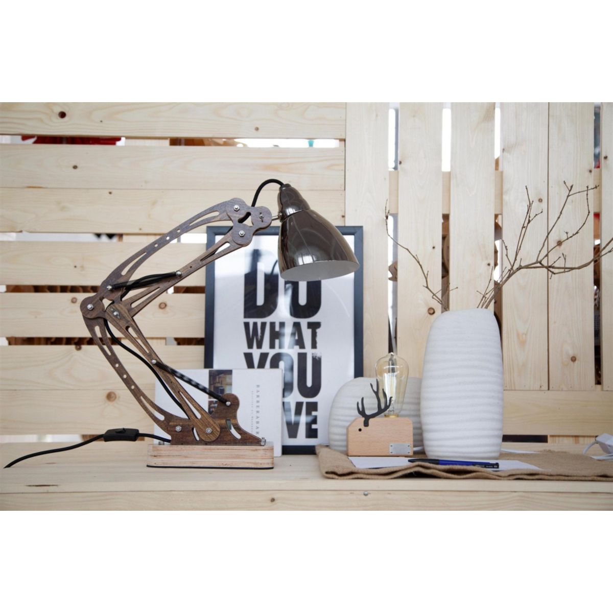 Tischlampe Merop Teak Bild 3