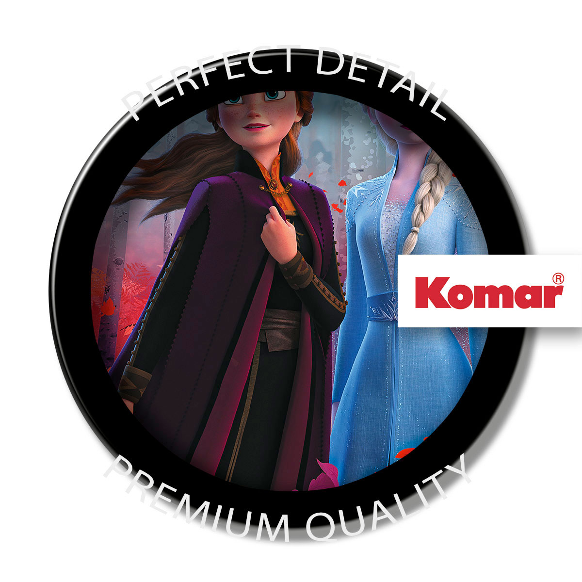 Komar  Selbstklebende Vlies Fototapete rund Frozen 2 Winter is Coming Durchmesser 125 cm