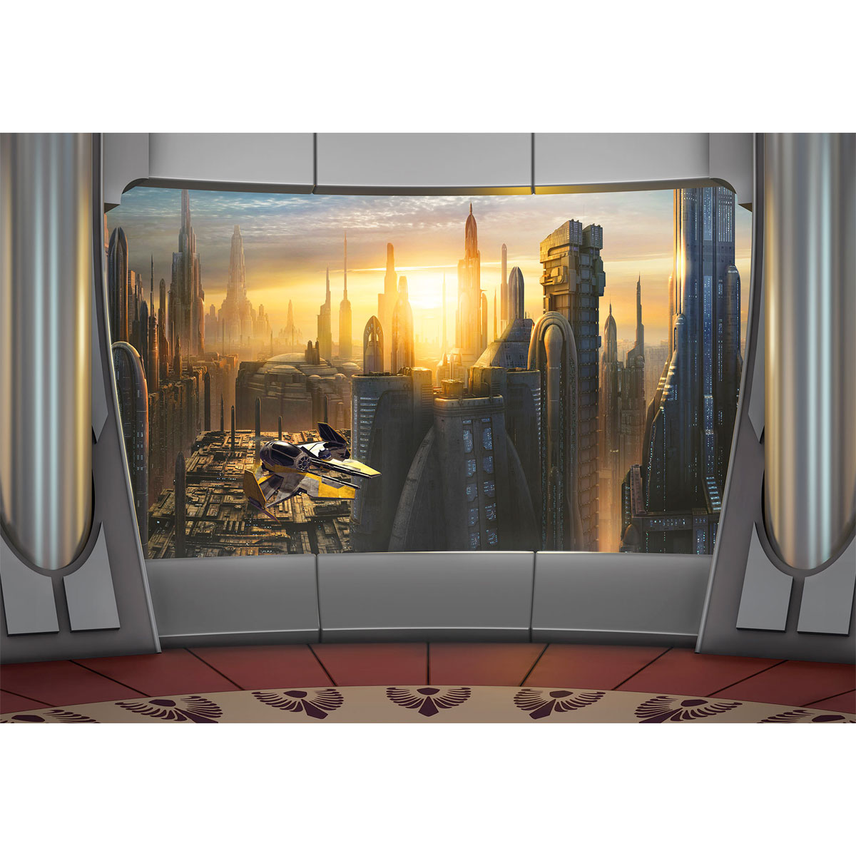 Komar  Papier Fototapete Star Wars Coruscant View 368x254 cm Bild 2