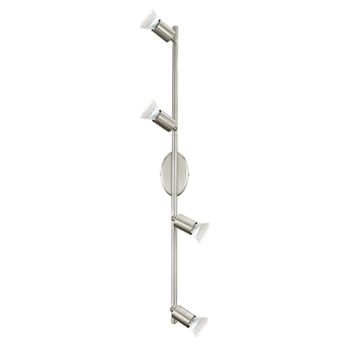 Eglo LED-Spotserie Buzz 4 Spots silber