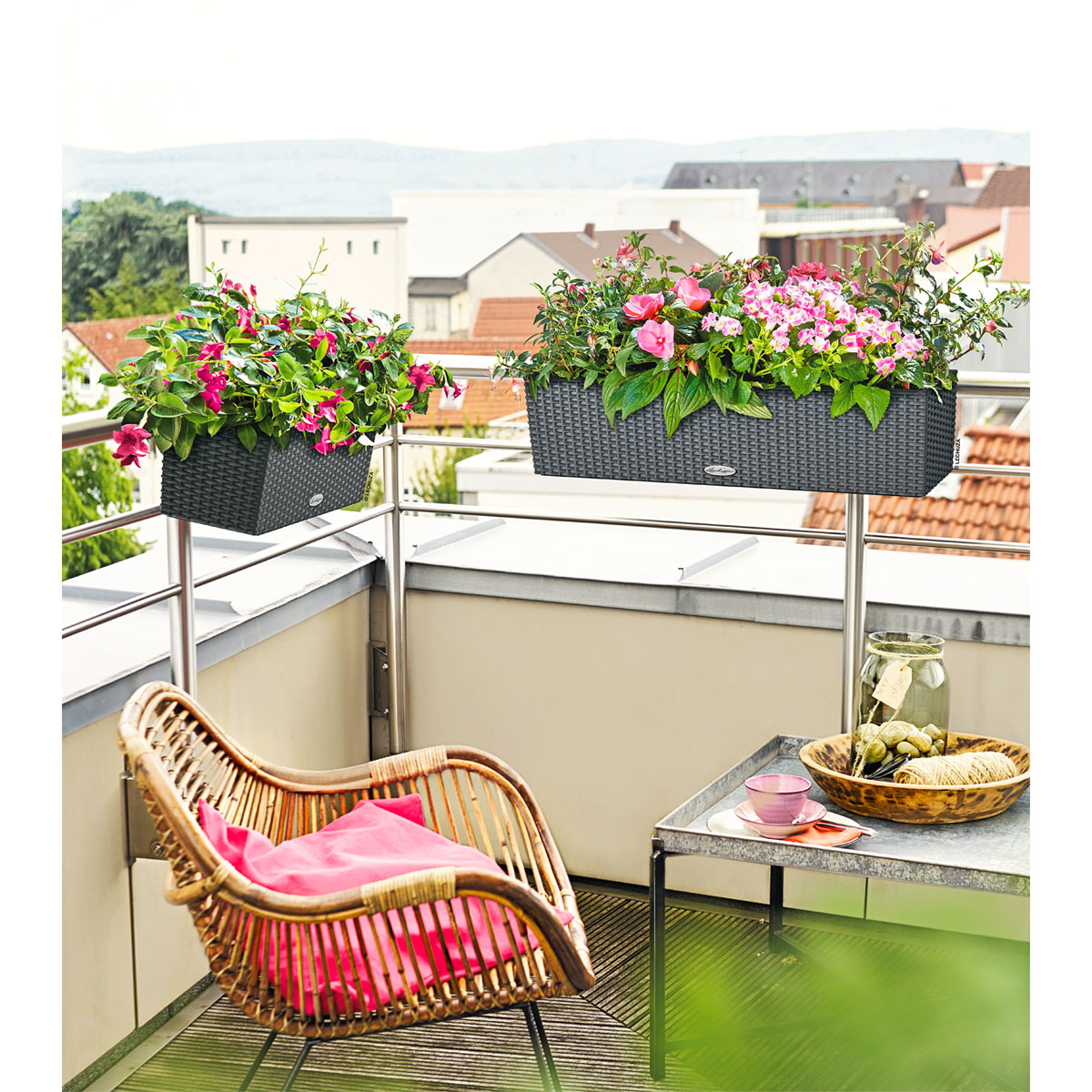 LECHUZA Blumenkasten Balconera Cottage 50 granit Bild 4