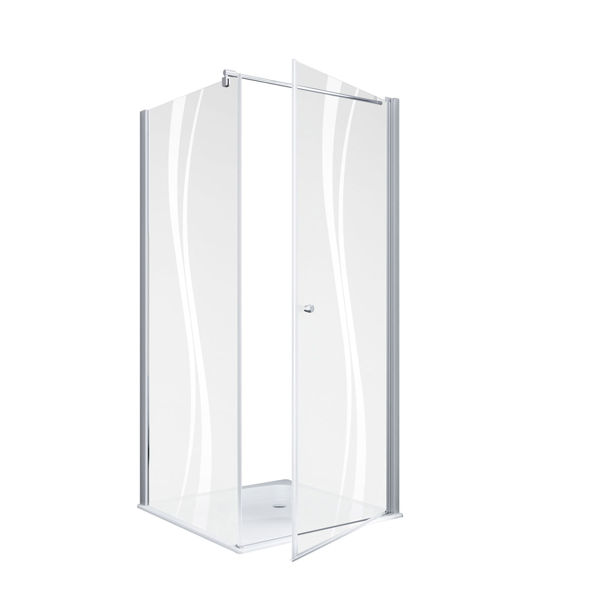 Schulte Drehtür Alexa Style 2.0 inkl Seitenwand 90 x 90 cm Dekor Liane Bild 2