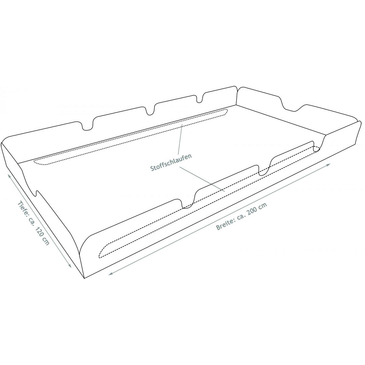 Angerer Freizeitmöbel GmbH Sonnendach „PE“ 200x120 cm, tannengrün Bild 2
