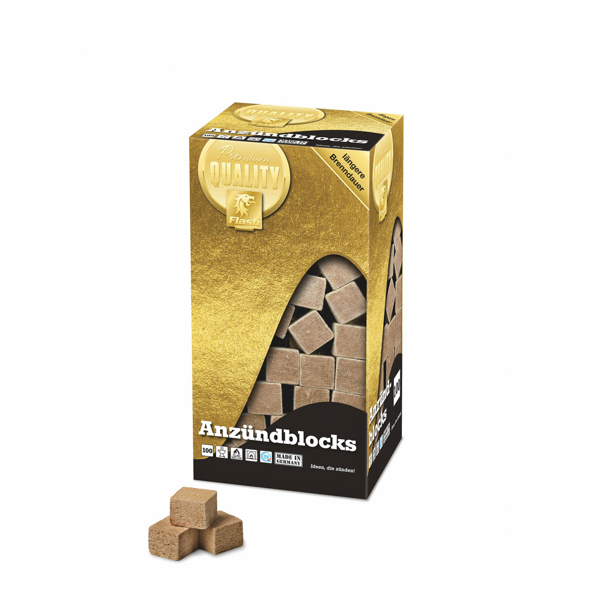 Flash Gold Anzünder 100 XXL-Blocks