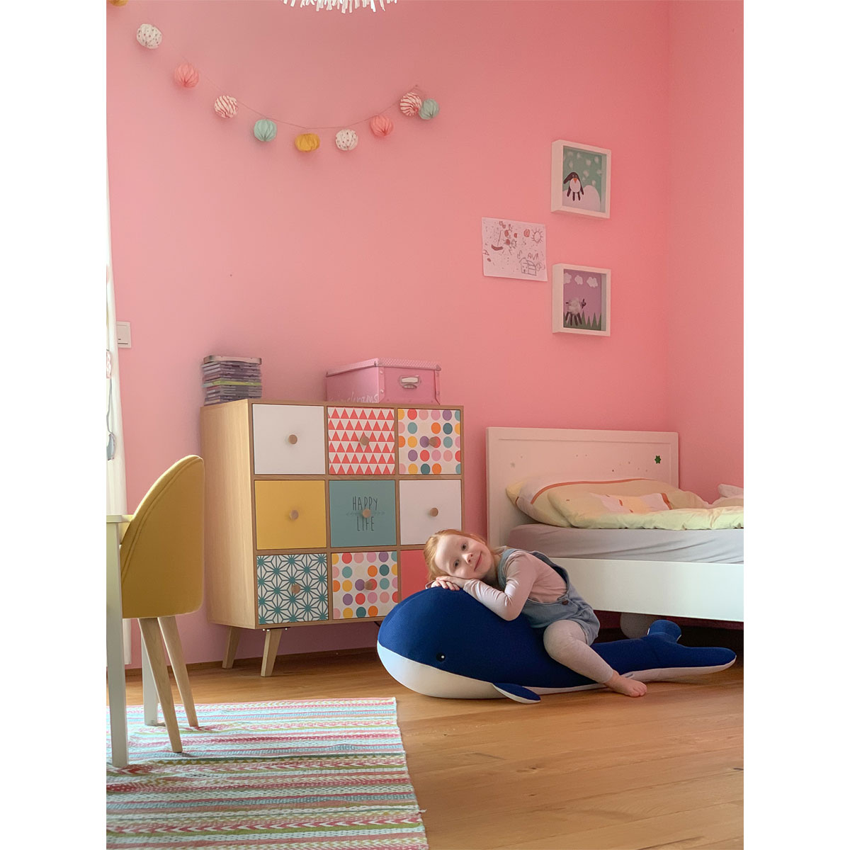 Westmann Sitzsack & Schwimmtier Wal 104x50x30cm Dunkelblau Bild 8