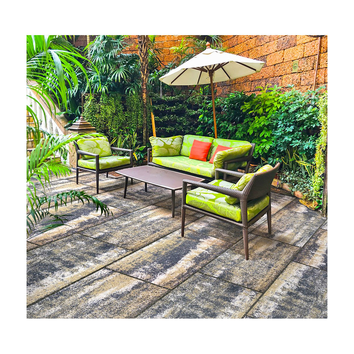 Terrassenplatte No 1 Bagattini Luserna Braun-mix meliert