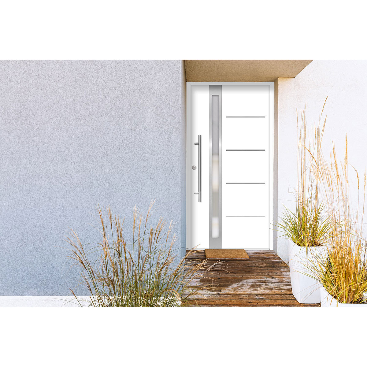 SplenDoor  Premium-Haustür Passivedoor Umea RC2 energiesparend einbruchsicher weiss 110 x 210 cm links Bild 2