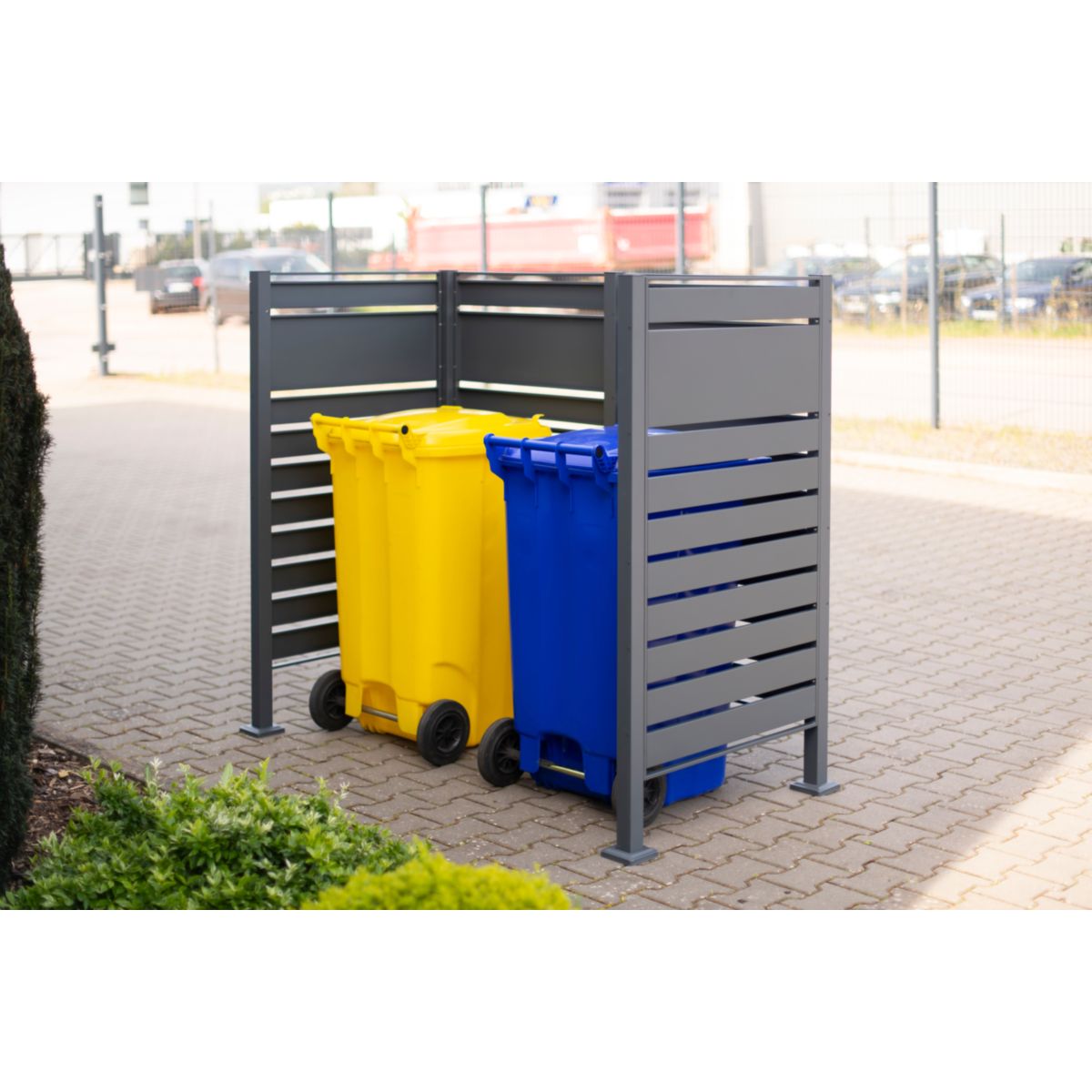 Westmann Mülltonnenverkleidung Planum 2x 240 L 1er Box 90x170x150 cm Bild 4