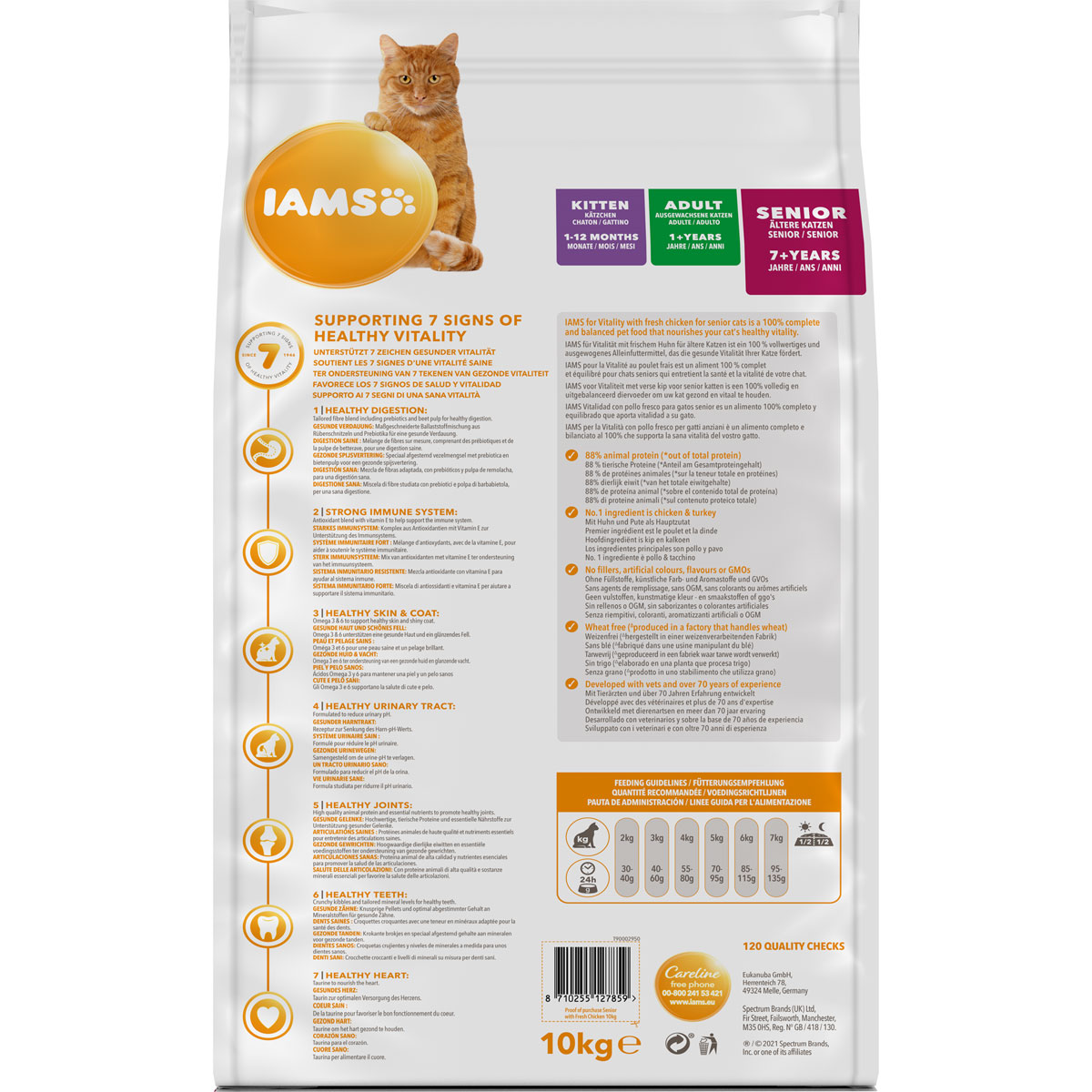 IAMS Trockenfutter Vital Katze Senior Huhn 10 kg Bild 2