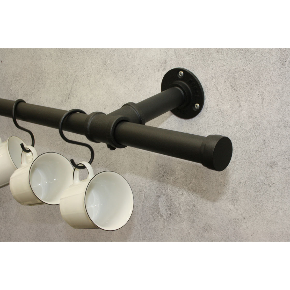 Gardinia Gardinenstange Industrial Home schwarz 1,6 m Bild 4