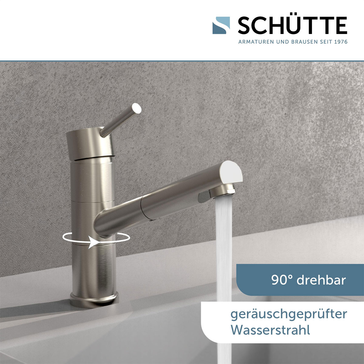 Schütte  Spültischarmatur „Unicorn“ Edelstahl mit Geschirrbrause Bild 3