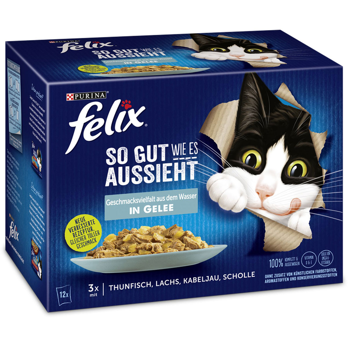 Felix  So gut wie es aussieht Gelee vom Wasser 12 x 85g Portionsbeutel