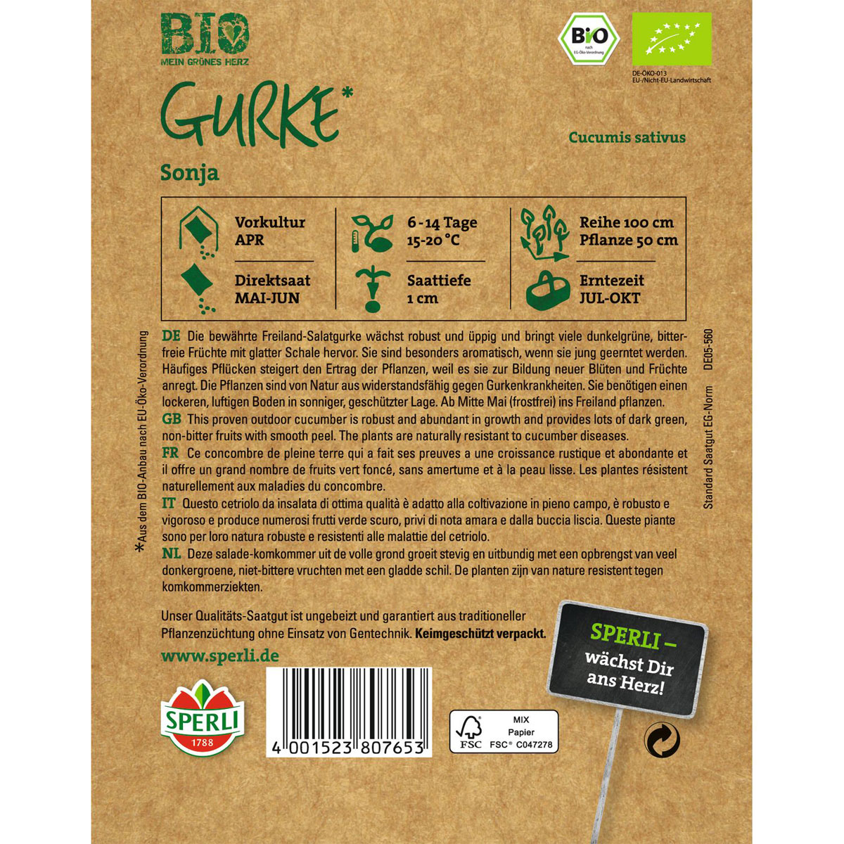 Bio-Salatgurke 30 cm Bild 2