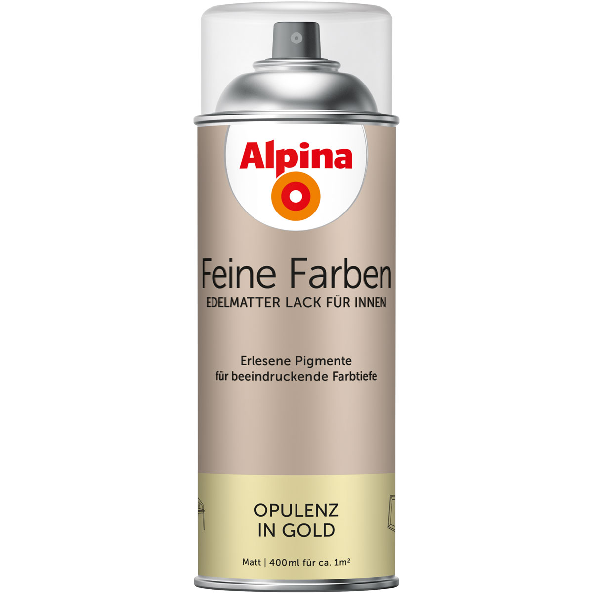 Alpina  Buntlack Feine Farben Sprühlack Opulenz in Gold 400ml