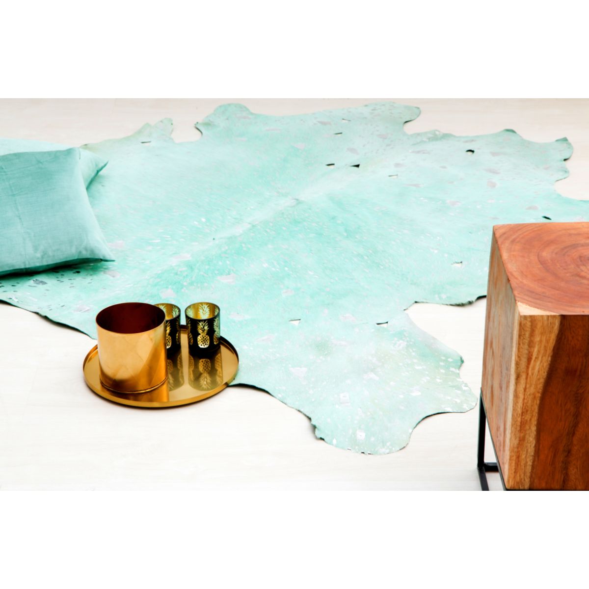 Rindlederteppich „Fly 110“ Lapisblau/silber Bild 4