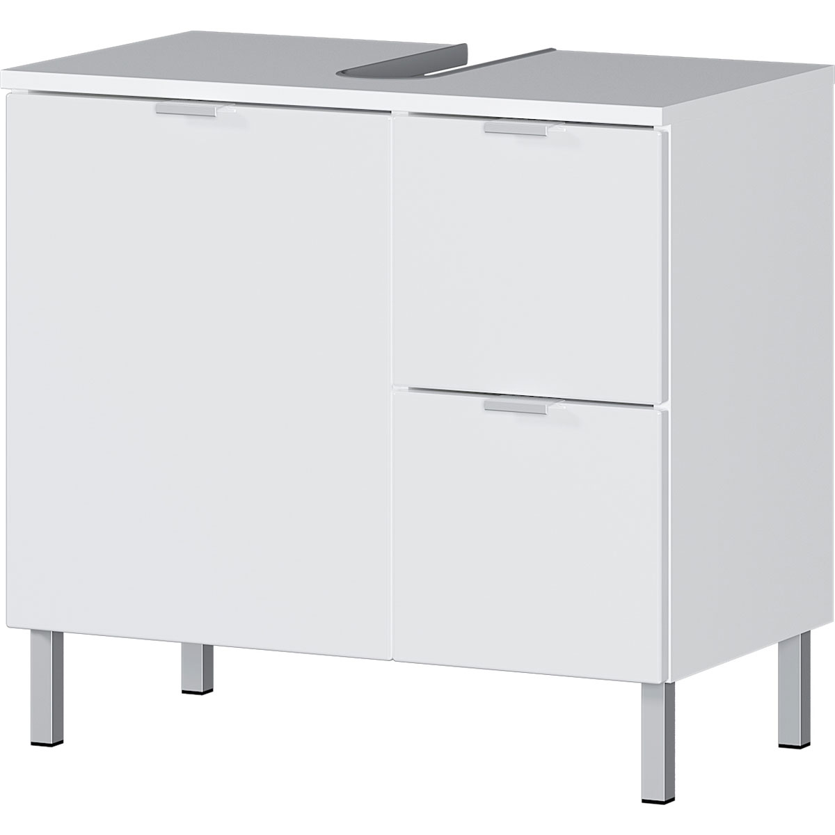 Waschbeckenunterschrank Maureen 2 Schubkästen 60 x 56 x 34 cm weiß Bild 1
