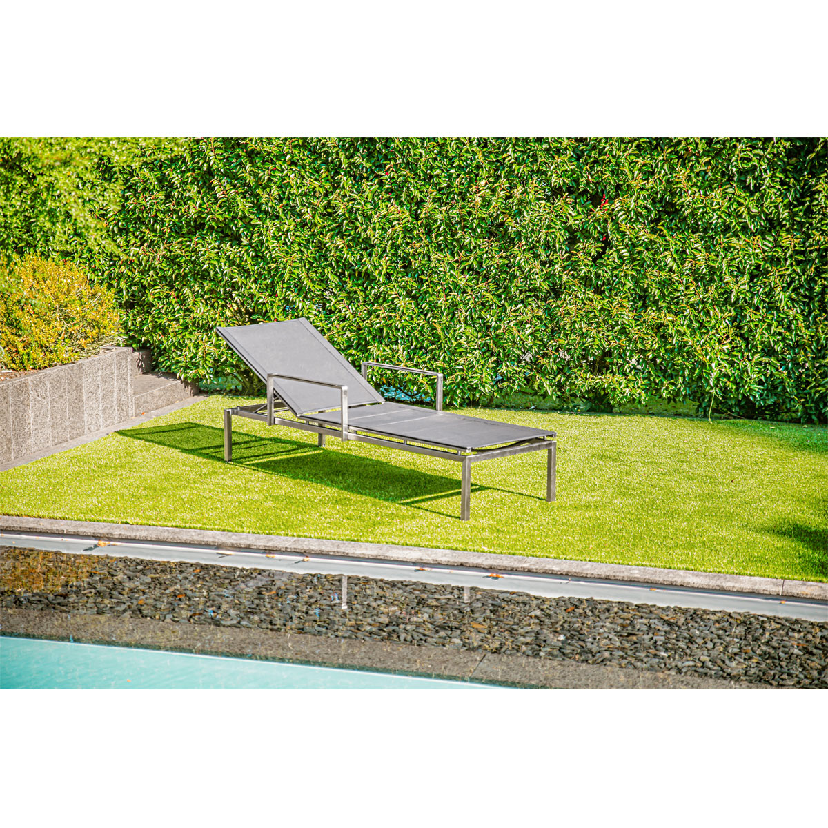 Greemotion Testrut Gartenliege Klappliege  Sydney inkl Armlehne mit HPL-Auflage Bild 2