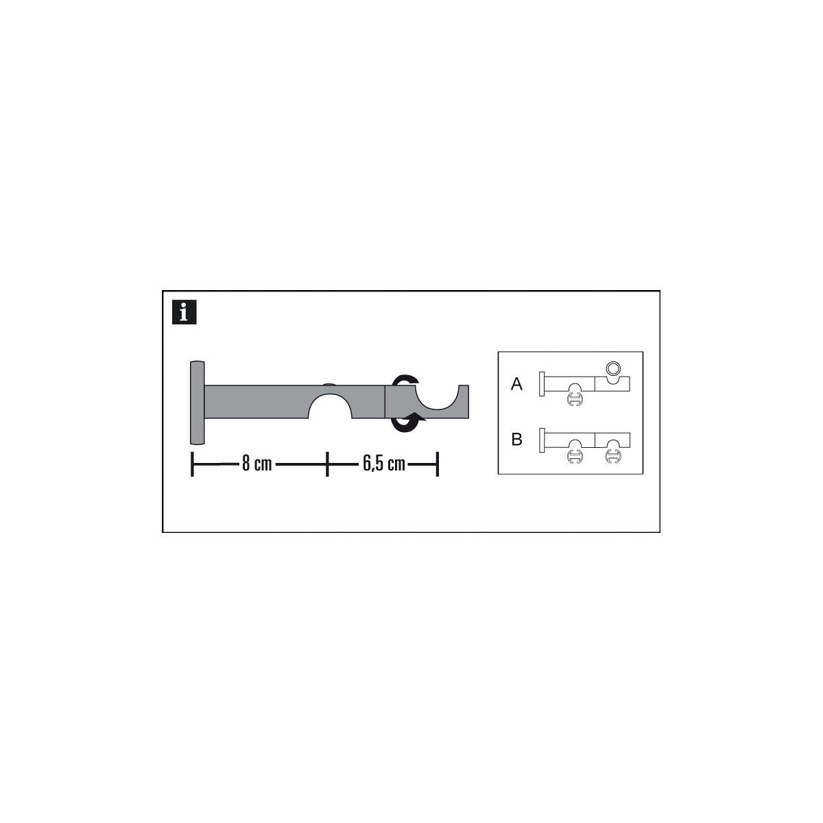 Gardinia Träger Windsor für Gardinenstange 20/25 mm bronze Bild 2