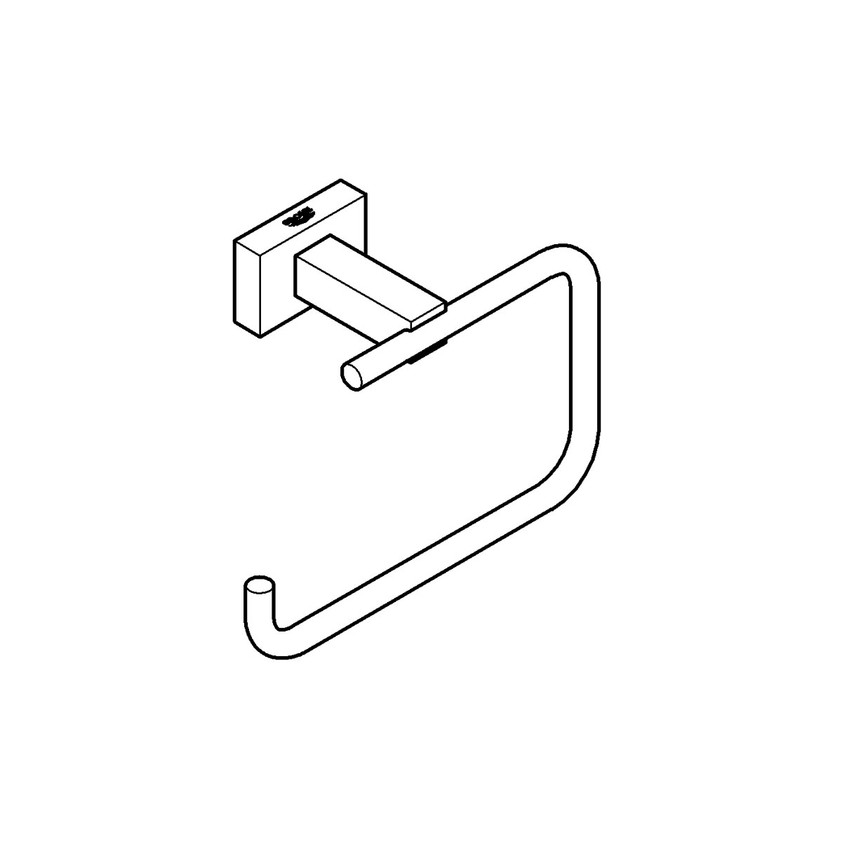 Grohe WC-Papierhalter Essentials Cube silber 13,8 x 9,8 x 6 cm Bild 5