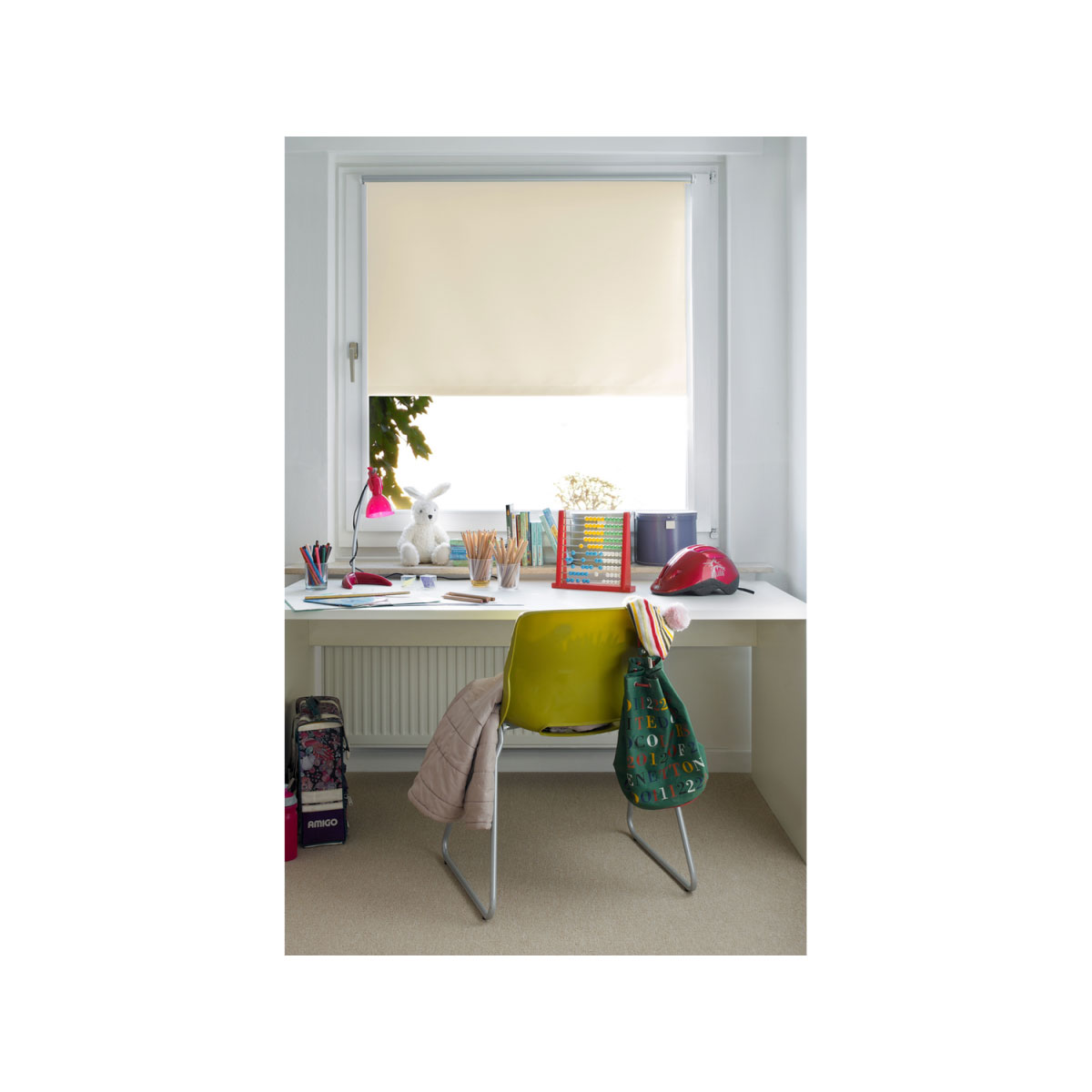 Gardinia Rollo Easyfix Uni Thermo energiesparend 45 x 150 cm natur Bild 3