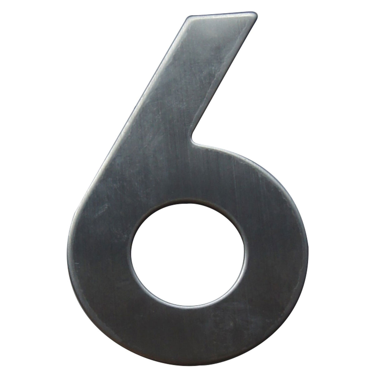 Alpertec Hausnummer 6 Edelstahl satiniert