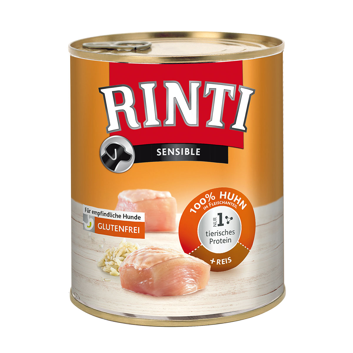 Rinti Nassfutter Sensible mit Huhn & Reis 800 g