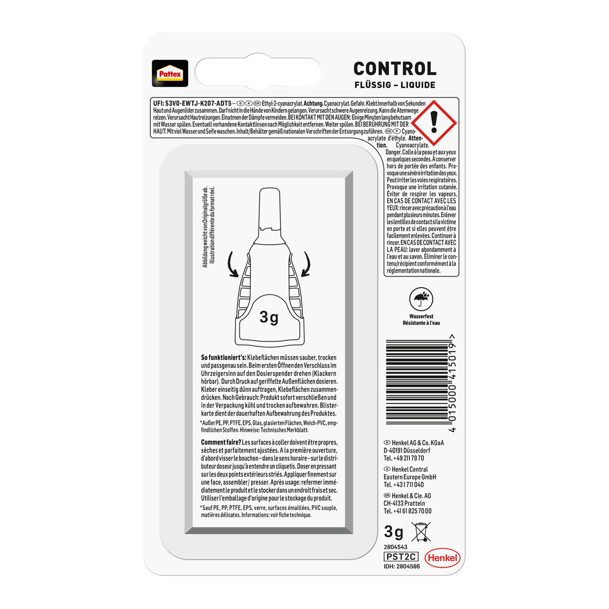 Pattex Sekundenkleber Flüssig Matic 3 g Bild 2
