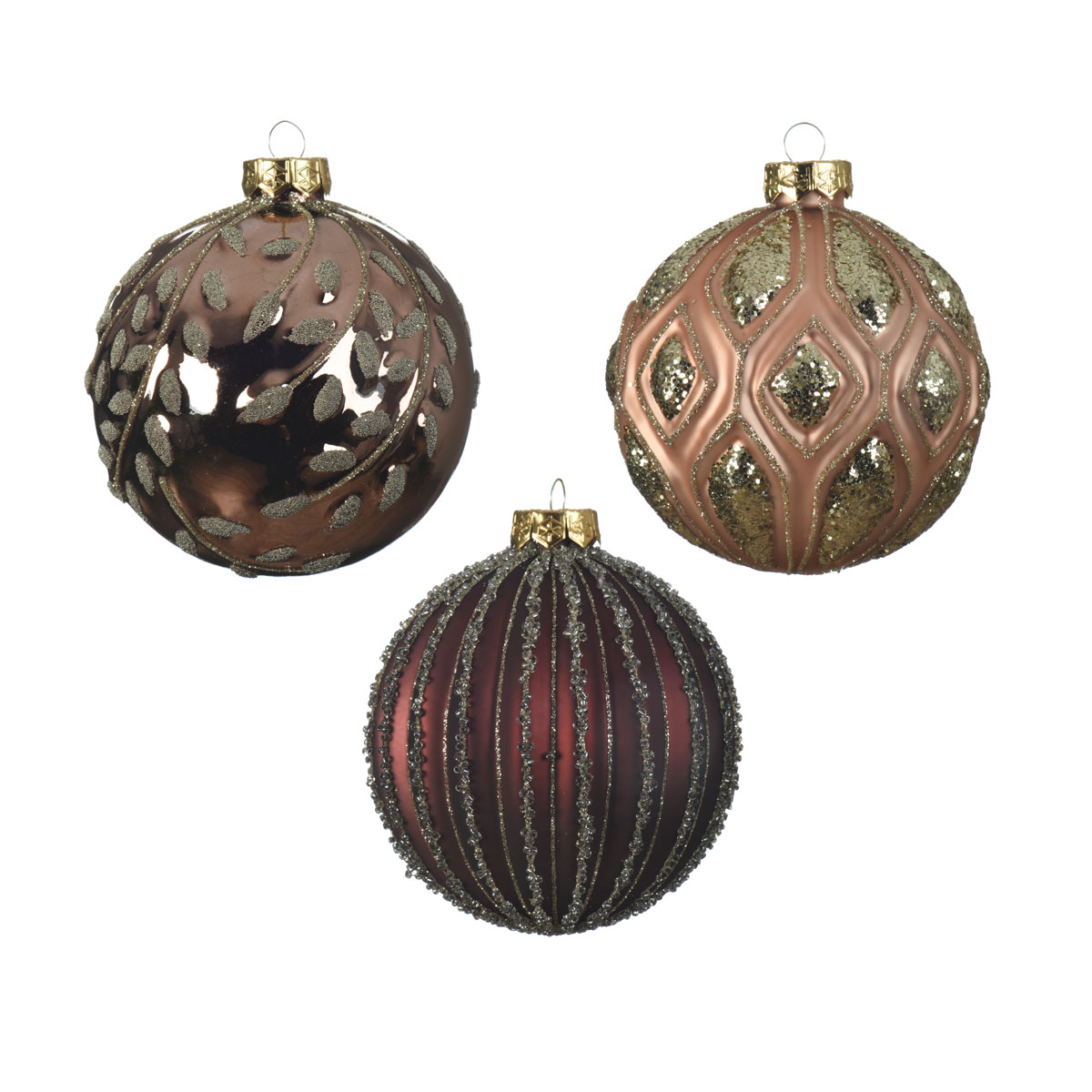 Kugel Glas 3 fach sortiert