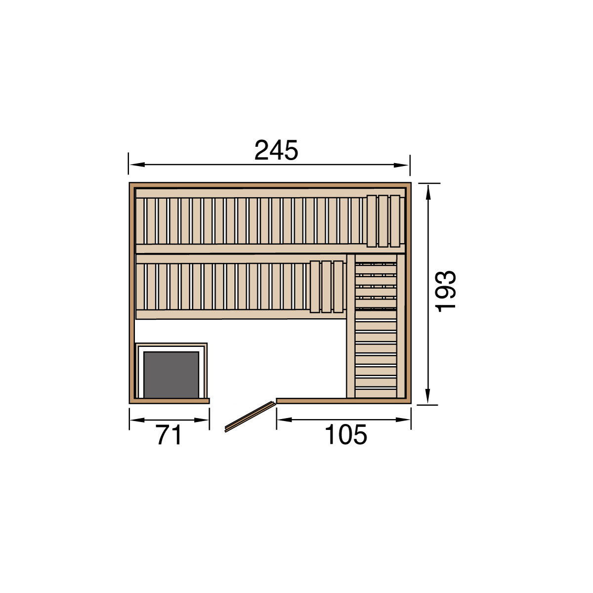 Weka  Premium Massivholz-Elementsauna Kemi Größe 4 Sparset 7,5 kW Bio S Bild 3