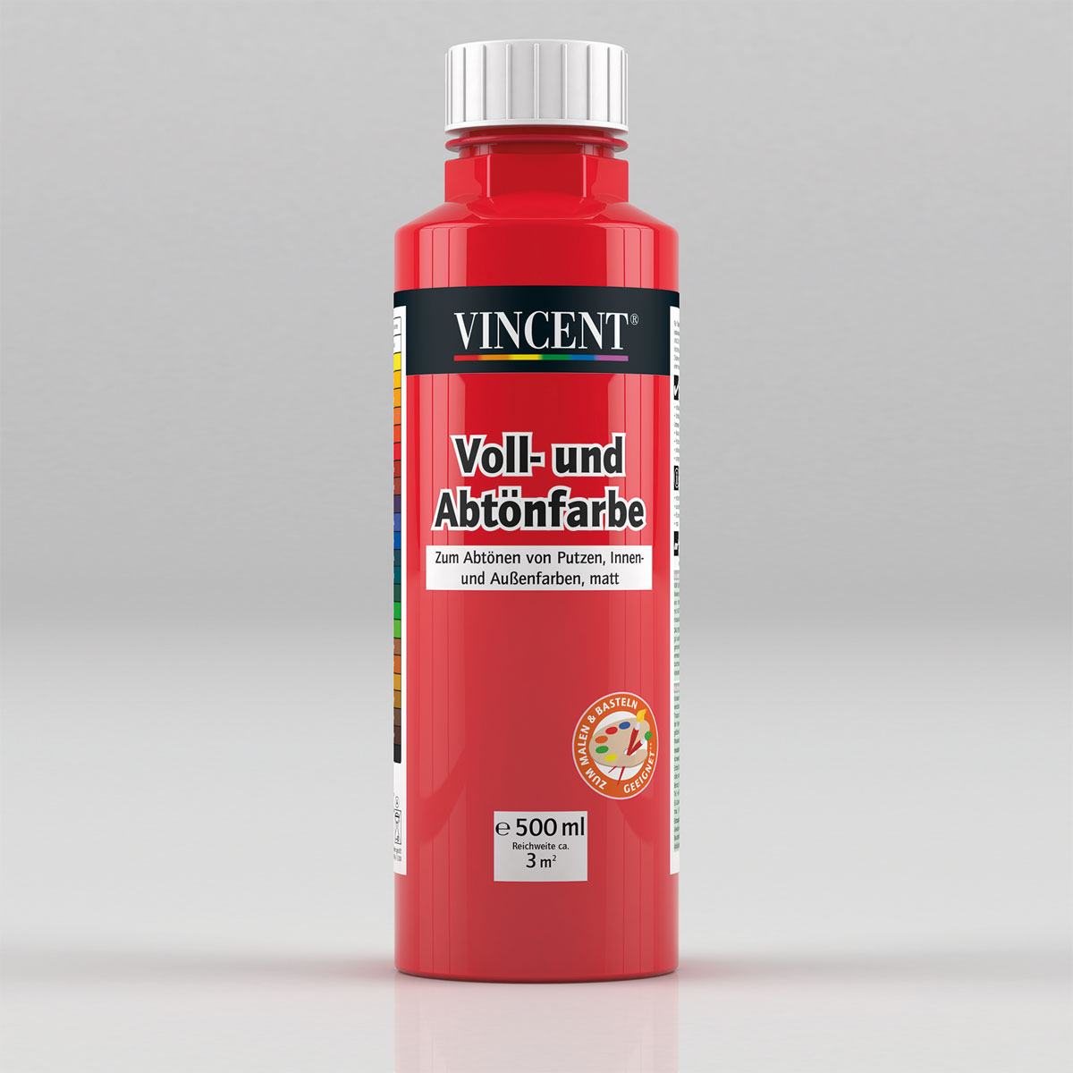 Vincent Voll- und Abtönfarbe rot 0,5 L Bild 1